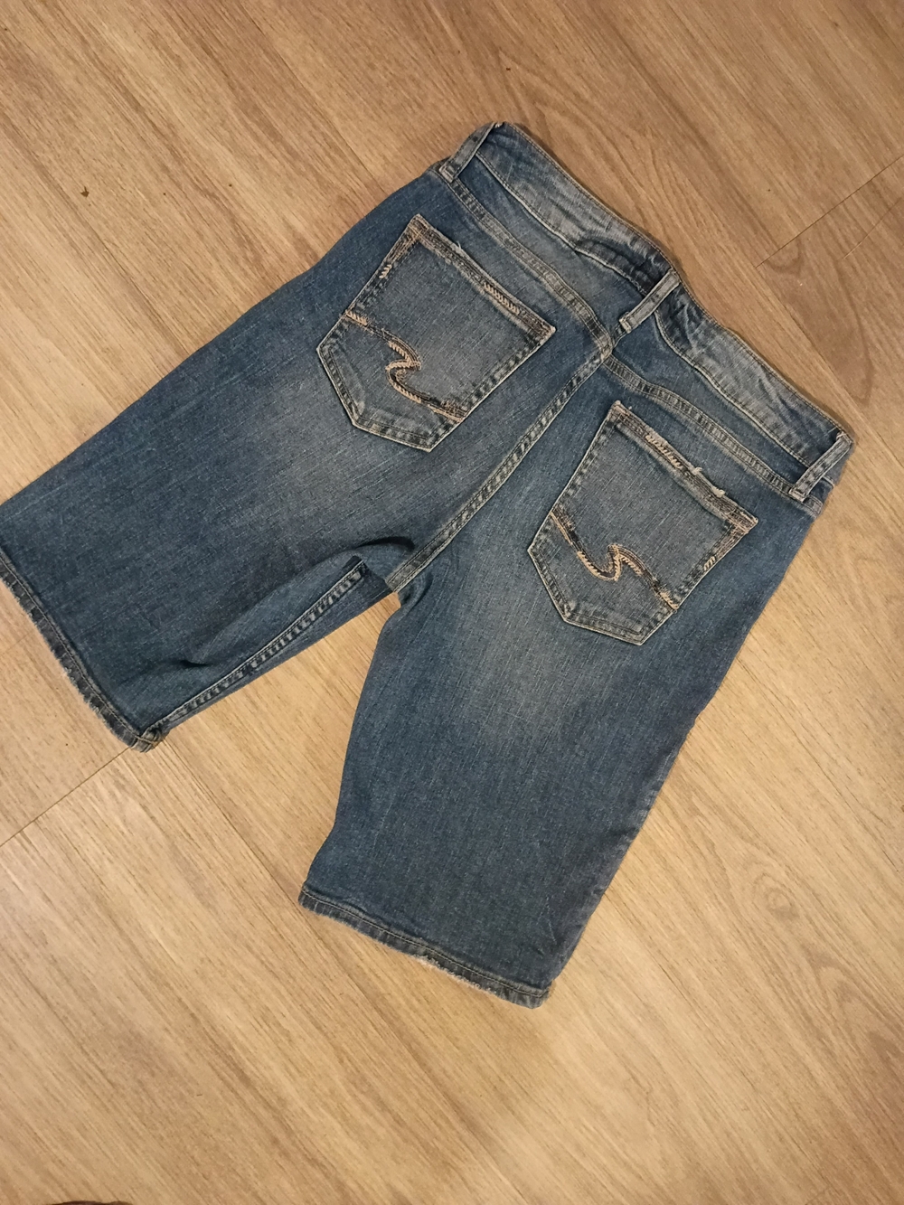 Silver Jeans Mid Blue Denim Bermuda Shorts